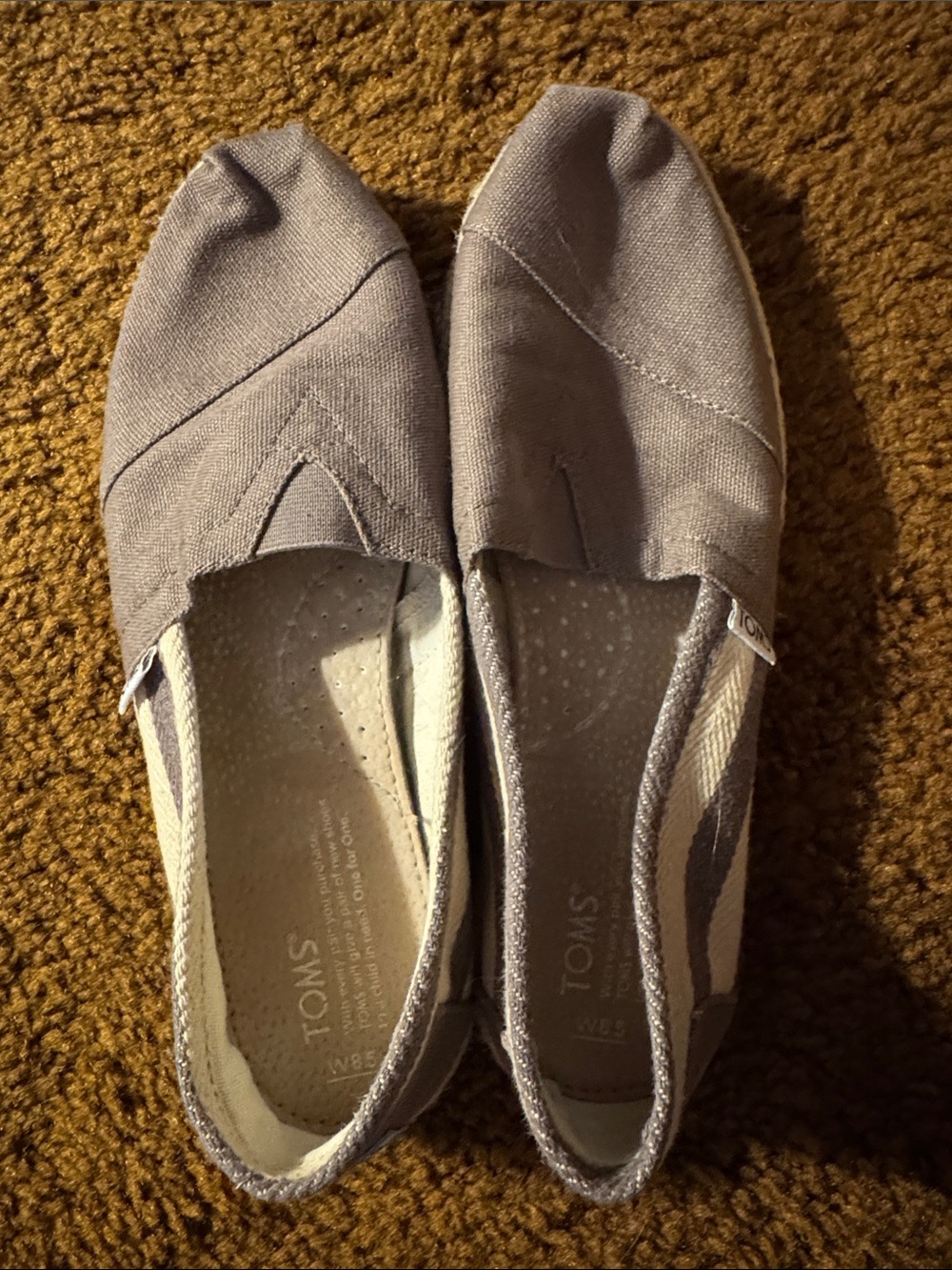 Toms Women's Light Gray Canvas Espadrille Slip-Ons